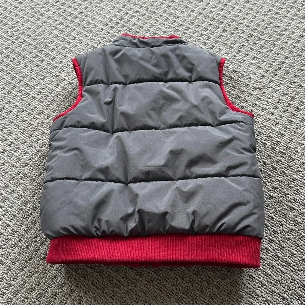 Gymboree Gray and Red Puffer Vest 2-3T